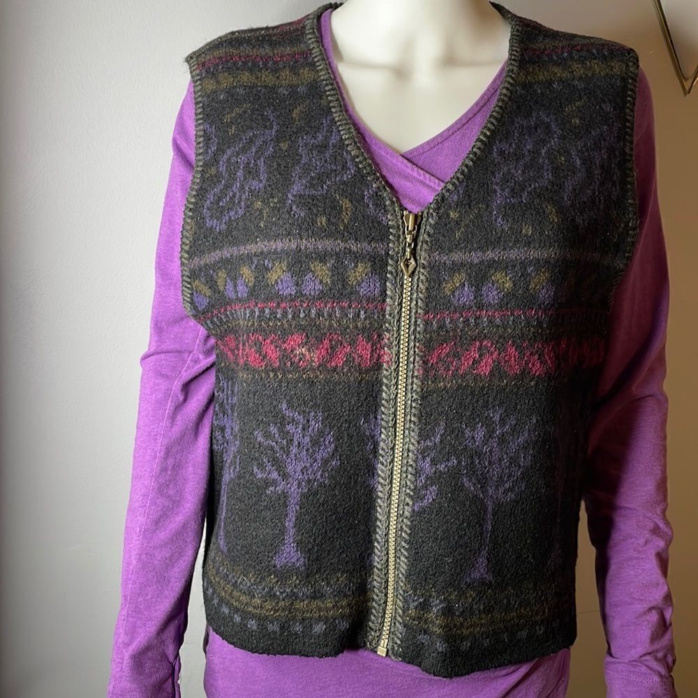 Vintage Alps 100% Wool Woman’s Zipper Vest